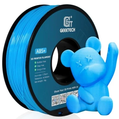 Abbildung von GEEETECH ABS+ Filament für 3D Drucker 1,75 mm Wasserblau, Druckfilament ABS 1 KG Spule