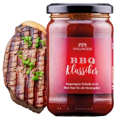 Abbildung von Hallingers BBQ Klassiker Feinstes Grill Chutney, handgemacht (Glas) Adventskalender Neuheiten &amp; befüllen Geburtstag Glückwunsch Neues Zuhause Danke Freundschaft Genesung
