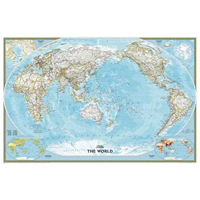 Abbildung von World Classic, Pacific Centered: Wall Maps (National Geographic Reference Map)