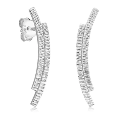 Abbildung von MATERIA by Matthias Wagner Moderne Ohrringe Silber 925 Damen Climber Ohrstecker SO 132