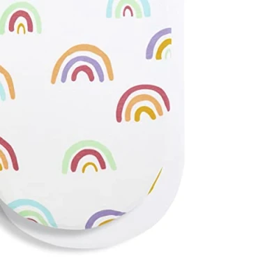 Abbildung von Snüz Moseskorb/Kinderwagen Bezug 75 x 35 cm Regenbogen Design Leichte, Atmungsaktive &amp; Luxuriöse Baumwolle, die für Kinderwagen Moses Körbe Geeignet ist Spannbettlaken im 2er Set