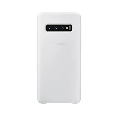 Abbildung von Leather Cover für Galaxy S10 Weiß