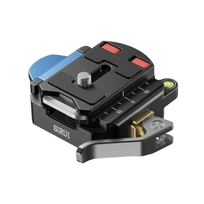 Abbildung von SIRUI 55mm Schnellwechselplatte für arca Swiss und Klemm Basis Set, Kamerahalterungsadapter mit 1/4 Zoll 3/8 Gewinde Stativ, Monopod, DSLR Stabilisator, QC 55