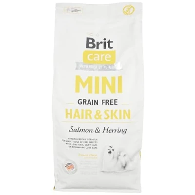 Abbildung von BRIT Care Mini Hair&amp;amp Skin Salmon&amp;amp Herring Trockenfutter für Hunde 7 kg