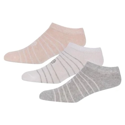 Abbildung von Lee Women&#039;s Womens Ankle Low Rise Trainer Sock Damen Knöchelsocken Weiß/Grau Designer Trainersocken mit niedrigem Bund, Pink Marl/White/Grey Marl, 4 7