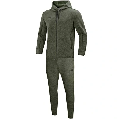 Abbildung von JAKO Herren Jogginganzug Premium Basics mit Kapuze, khaki meliert, 4XL, M9729