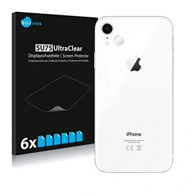 Abbildung von Savvies 6 Stück Schutzfolie für Apple iPhone XR (NUR Kameraschutz) Displayschutz Folie Ultra Transparent
