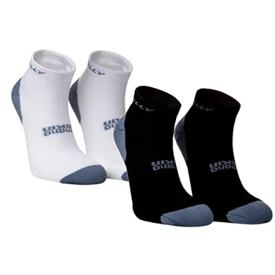 Abbildung von Hilly Unisex Active Quarter Min (Twin Pack) Cushioning Laufsocke, Weiß/Schwarz/Grau, M