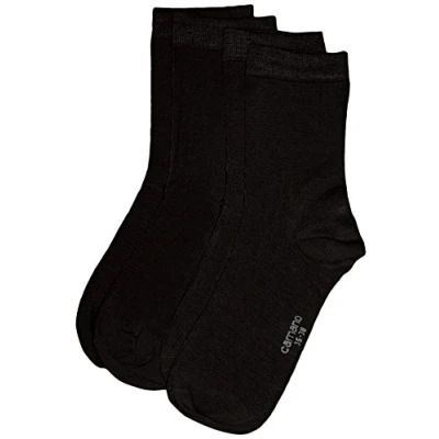Abbildung von Camano Damen Socken Silky Feeling 4er Pack, Größe:39 42;Farbe:Black (05)