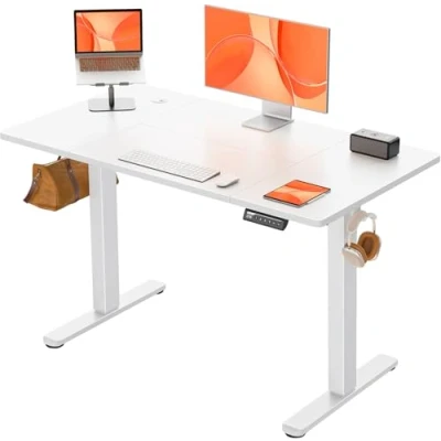 Abbildung von ErGear Electric Standing Desk, Height Adjustable Desk 120 x 60cm, Computer with 4 Memory Smart Pannel, Home Office Splice Board