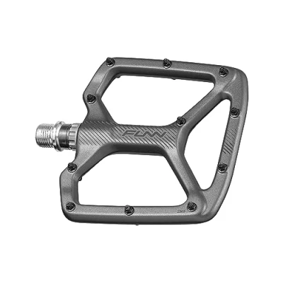 Abbildung von Funn Python Flache Fahrradpedale Breite Plattform für BMX/MTB Mountainbike, 9/16 Zoll CrMo Achse (Grau)