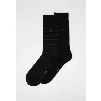 Abbildung von Tommy Hilfiger MEN Small Stripe SOCK 2 PACK Socken, Herren, Größe: 43 46, Black