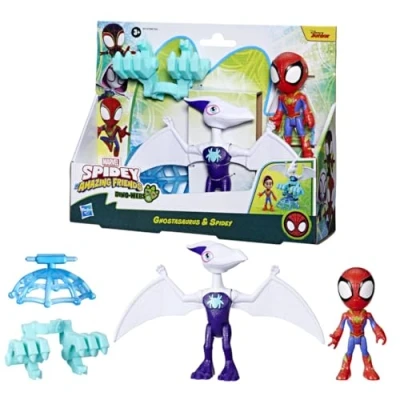 Abbildung von Marvel Spidey und Seine Super Freunde Dino Webs Ghostasaurus &amp; Spidey, Spider Man Action Figuren