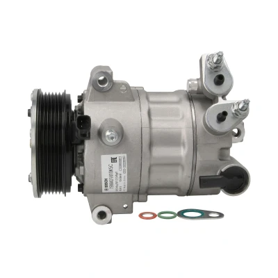 Abbildung von BOSCH 1 986 AD1 410 Kompressor 12V PS R1 R1234yf, R134a mit Montageanleitung, Dichtring FORD: FIESTA 7, Ecosport Mk2