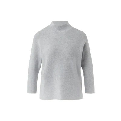Abbildung von comma Strickpullover, Damen, Größe: 34, Grau meliert