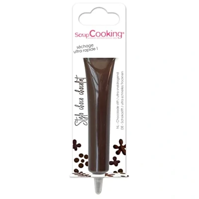 Abbildung von ScrapCooking Schokoladenstift Braun Zuckerschrift Schoko 25 g Essbarer Dekorativer Zuckerstift Schreiben und Zeichnen Beschriftung von Fondant, Glasuren, Torten 6801