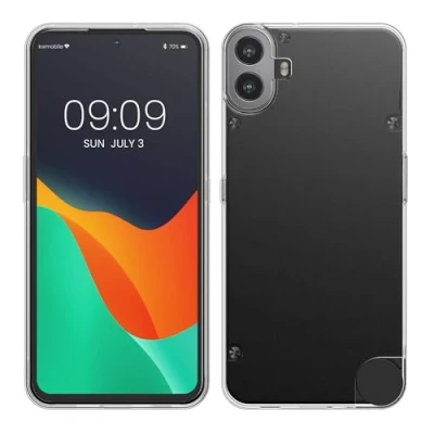 Abbildung von kwmobile Hülle kompatibel mit CMF Phone 1 Silikon Handyhülle Transparent Handy Case in