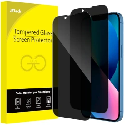Abbildung von JETech Sichtschutz Full Screen für iPhone 13/13 Pro 6,1 Zoll, Panzer schutz Anti Spy Glas Schutzfolie, Kante zu Displayschutz Hat Keinen Einfluss auf die Hülle, 2 Stück