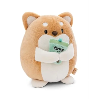 Abbildung von NICI MYMOCHI Kuscheltier Hund Hiro 16 cm mit Bubble Tee in Geschenkbox 11x12x6,5 cm, Flauschiges Stofftier zum Kuscheln, Spielen und Liebhaben 61152