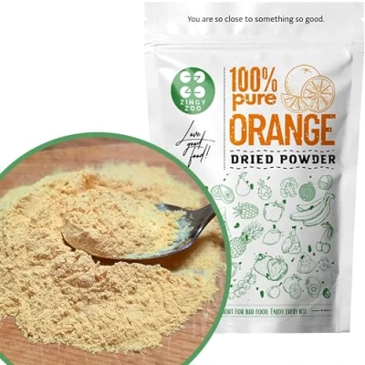 Abbildung von Getrocknetes Orangenpulver Aus Ganzen Orangen 100% Natürlich Früchte Getrocknet Lebensmittelqualität Nicht von Orangensirup Reines Fruchtpulver Getrocknete ZingyZoo (feines Puder)
