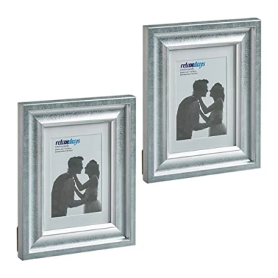 Abbildung von relaxdays Bilderrahmen Set 13x18 cm 2er Set, Silber