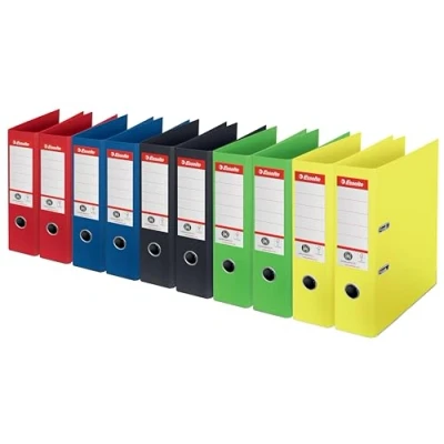 Abbildung von Esselte No.1 Ordner A4, 10er Set, CO2 kompensierter Aktenordner 75 mm Rückenbreite, 100 % recycelbar, bunt