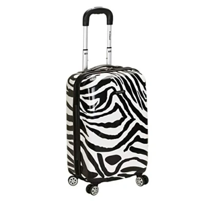 Abbildung von Rockland Safari Hartschalen Trolley, Zebra, Einheitsgröße, Melbourne Hardside Erweiterbares Spinnrad Gepäck
