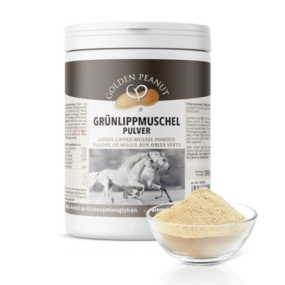 Abbildung von GOLDEN PEANUT Grünlippmuschelpulver 500 g Neuseeland Muschel Extrakt Premium Qualität für Pferde und Ponys