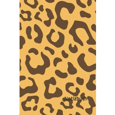 Abbildung von Notizbuch: Leopardenmuster Notizbuch 6x9 Zoll DIN A5 120 Seiten Punktraster Leoparden Notizheft Raubkatze Tagebuch Tiermuster Geschenk
