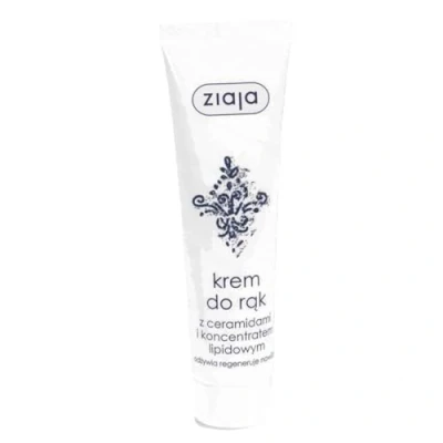 Abbildung von Hand und Nagel creme mit Ceramiden Lipidkonzentrat von Ziaja, 100 ml
