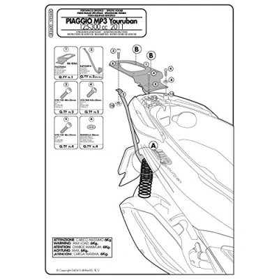 Abbildung von Givi SR5600 Topcase Träger Monokey Koffer, Schwarz