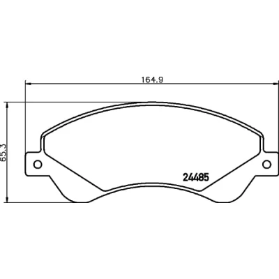 Abbildung von HELLA 8DB 355 012 771 Bremsbelagsatz inkl. Verschleißwarnkontakt mit Zubehör FORD: Transit Mk6 Kastenwagen, Bus