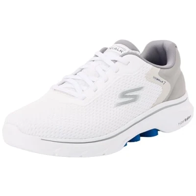Abbildung von Skechers Herren Go Walk 7 Construct Sneaker, Weißes und graues Textil Synthetikmaterial, 42.5 EU