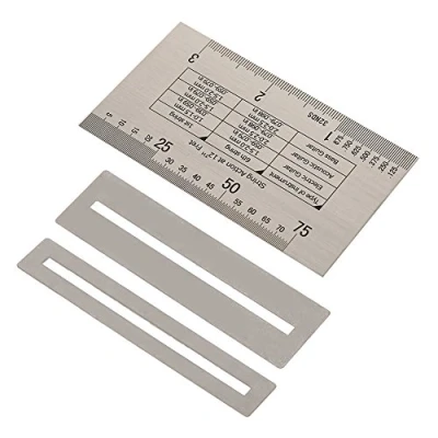 Abbildung von Gitarre Gauge Lineal, Edelstahl Action mit Fret Protektoren