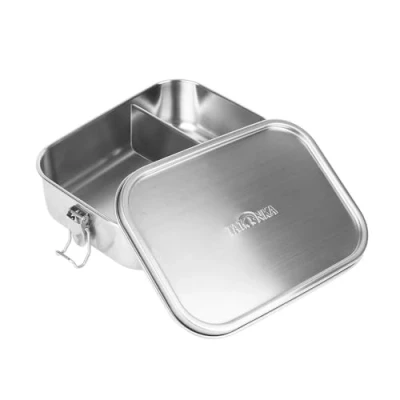 Abbildung von Tatonka Edelstahl Brotdose Lunch Box 2 1000 ml Lock Brotbox mit Unterteilung und Bügelverschluss unzerbrechlich, schadstofffrei, spülmaschinenfest, plastikfrei BPA frei 1l