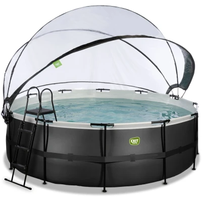 Abbildung von EXIT Pool mit Abdeckung ø427cm Black Leather