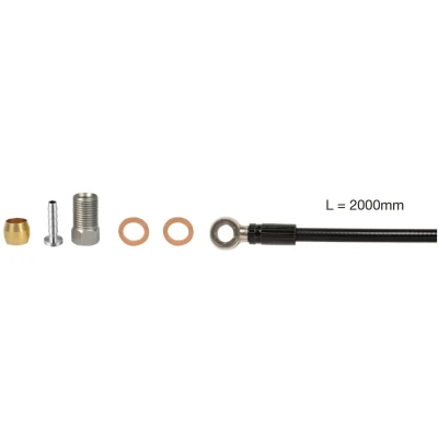 Abbildung von Bremsleitungssatz Elvedes Ersatz Für Shimano SM BH90 Extra Flexibel 2 Meter Mit Verbindungsmaterial Banjo Usw.