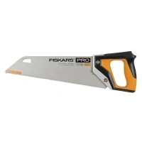 Abbildung von Fiskars Pro PowerTooth, Stichsäge, Holz, Schwarz, Silber, Gelb, 38 cm, 0,9 mm