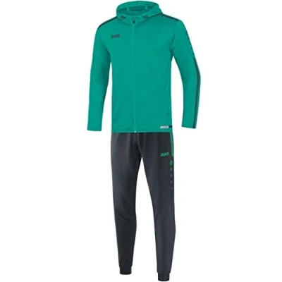 Abbildung von JAKO Kinder Trainingsanzug Polyester Striker 2.0 mit Kapuze, türkis/anthrazit, 140, M9419