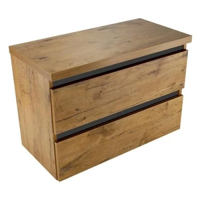 Abbildung von Paplinskioebel Bad Hängeschrank, Badezimmerschrank 80 x 51,5 39 cm, Kleiner Waschbeckenschrank, Gästebadschrank, mit Schubladen