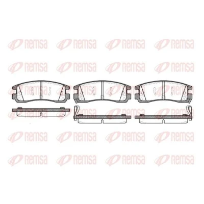 Abbildung von REMSA 0566.22 Bremsbelagsatz Hinterachse inkl. Verschleißwarnkontakt mit Klebefolie Zubehör CHEVROLET: Trans Sport, Alero Limousine
