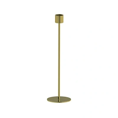 Abbildung von Cooee Design Kerzenleuchter Candlestick aus Metall in der Farbe Messing, Maße: 8cm x 29cm, HI 029 02 BR