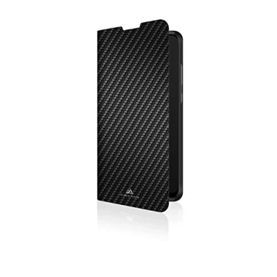 Abbildung von Black Rock Carbon Booklet Klapphülle 360 Grad Case Hülle Passend für Huawei P Smart (2019) I Robust Handyhülle, Fiber Cover (Schwarz)