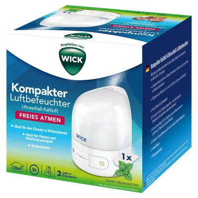 Abbildung von WICK Luftbefeuchter Persönlicher Kaltluft Ultraschall WUL510, 7 l Wassertank, UNSER KLEINSTER LUFTBEFEUCHTER: Kompakt, intuitiv, einfach zu bedienen