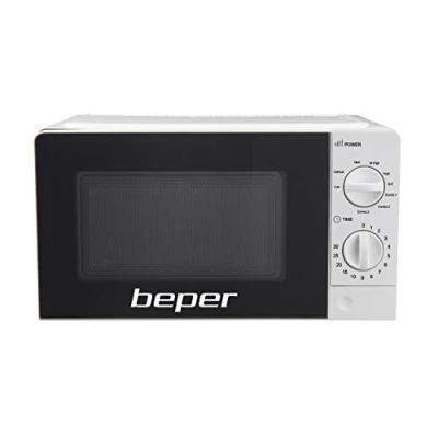 Abbildung von BEPER P101FOR001 Mikrowelle 20 l mit Grill, 700 Watt, einstellbarer Timer, 5 Leistungsstufen, 3 Kochmodi, Drehteller aus Glas 24,5 cm, Weiß