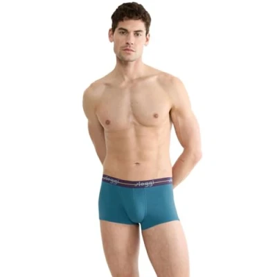 Abbildung von Sloggi 2P For Men Start Hip Lila/Türkis Baumwolle Small Herren