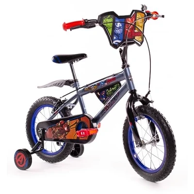 Abbildung von Huffy Jungen Kinderfahrrad, Avengers Fahrrad mit Stützrädern, 35,6 cm (14 Zoll), grau, 35, 6