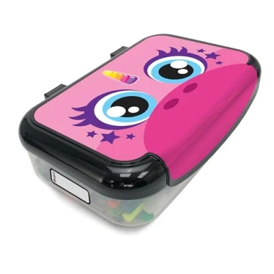 Abbildung von ZIPIT Federmäppchen aus recyceltem Kunststoff für Mädchen Großes Mäppchen die Schule Rosa Einhorn Etui Kinder.