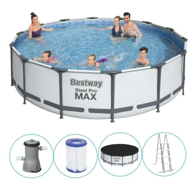 Abbildung von Bestway Framepool Steel Pro MAX™ Frame Pool Komplett Set mit Filterpumpe Ø 427 x 107 (Set)