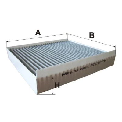 Abbildung von Filter, Innenraumluft MFILTER K 9081C